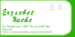 erzsebet mucke business card